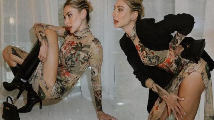 Şeyma Subaşı, renkli elbisesiyle kızı Melisa’ya poz verdi!