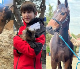 Öznur Yakın çocuklarıyla çiftlikte…