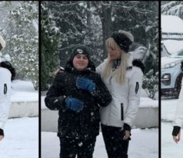 Elif İnci Aras ve Oğlu Atlas Celal Aras’ın Kar Keyfi!