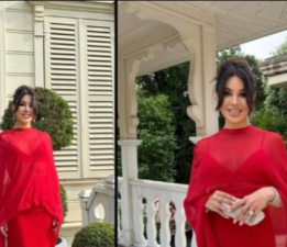 Pırıl Çetindoğan Kırmızı Elbisesiyle Göz Kamaştırdı