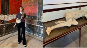 Pınar Sabancı Pompeii’de tarihin izini sürdü