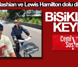 Kim Kardashian ve Lewis Hamilton’ın bisiklet keyfi